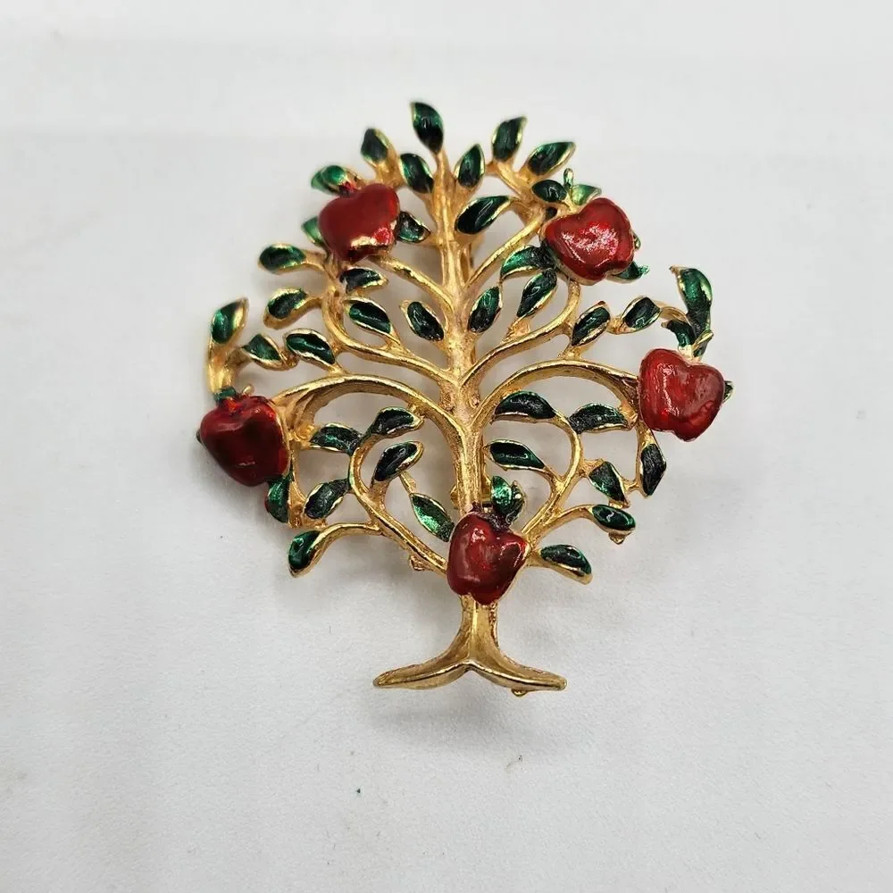 Vintage Apple tree brooch
